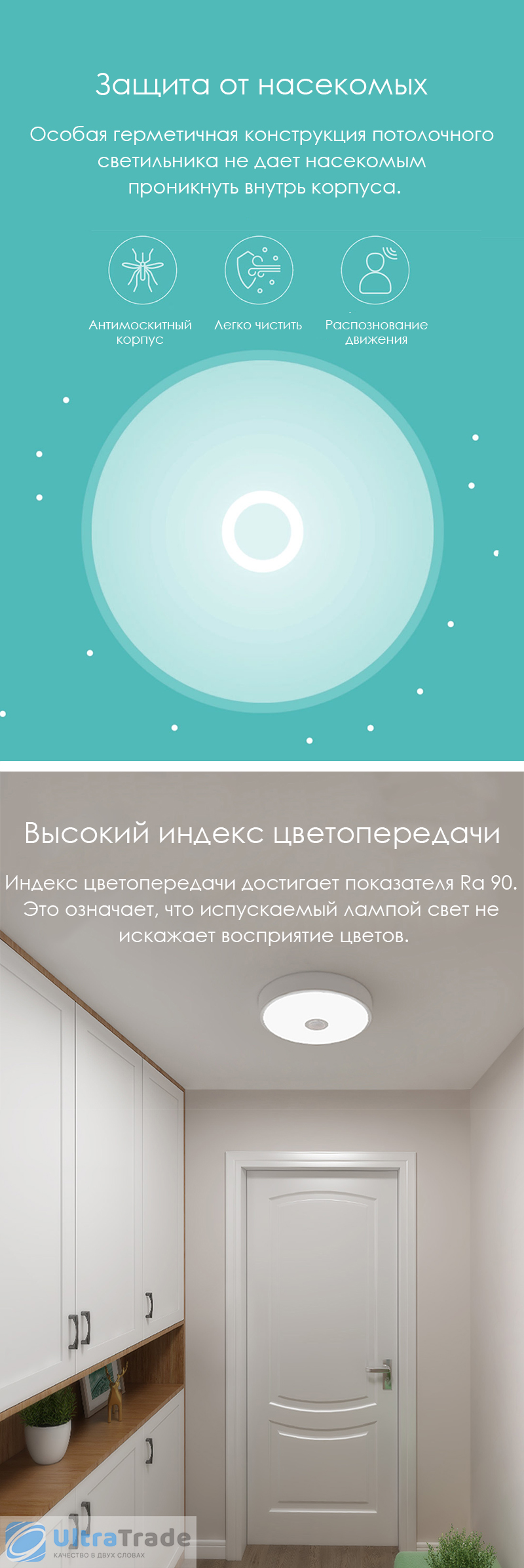 Потолочный светильник Xiaomi Yeelight Meteorite Induction Ceiling Lamp Mini (YLXD09YL)