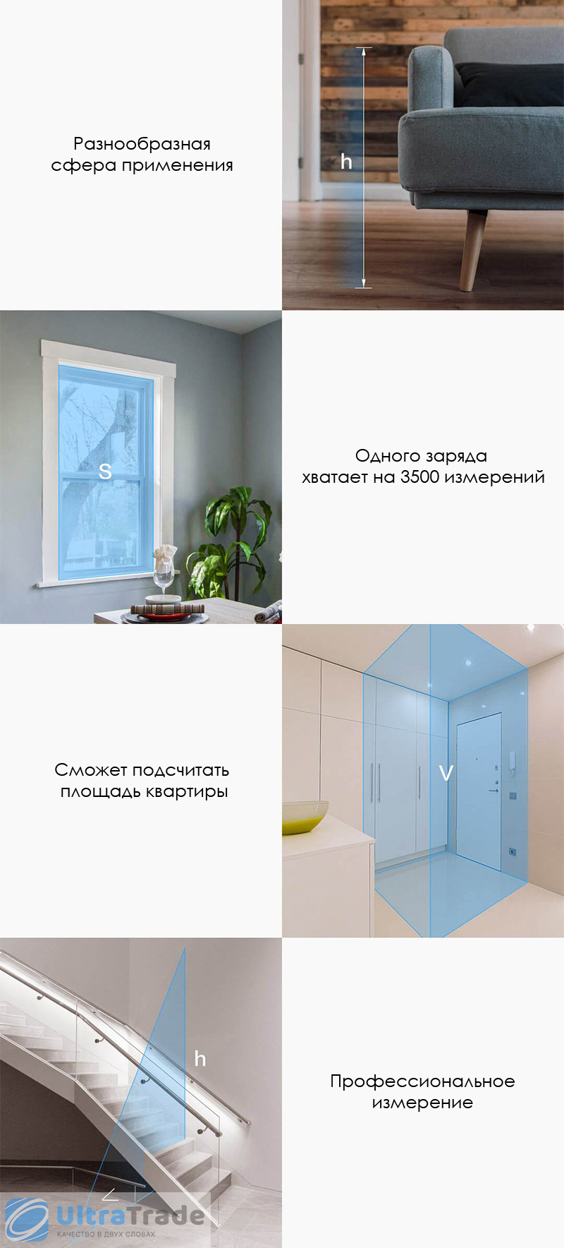 Лазерный дальномер Xiaomi Duka LS-P Laser Range Finder купить по цене 1 ...