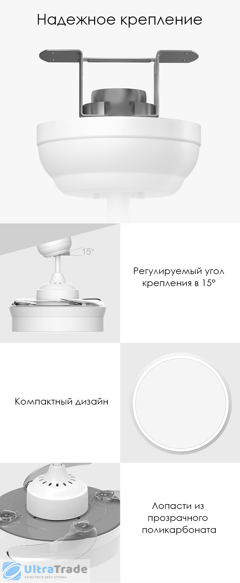 Потолочный светильник с вентилятором Xiaomi Yeelight Fan Light ...