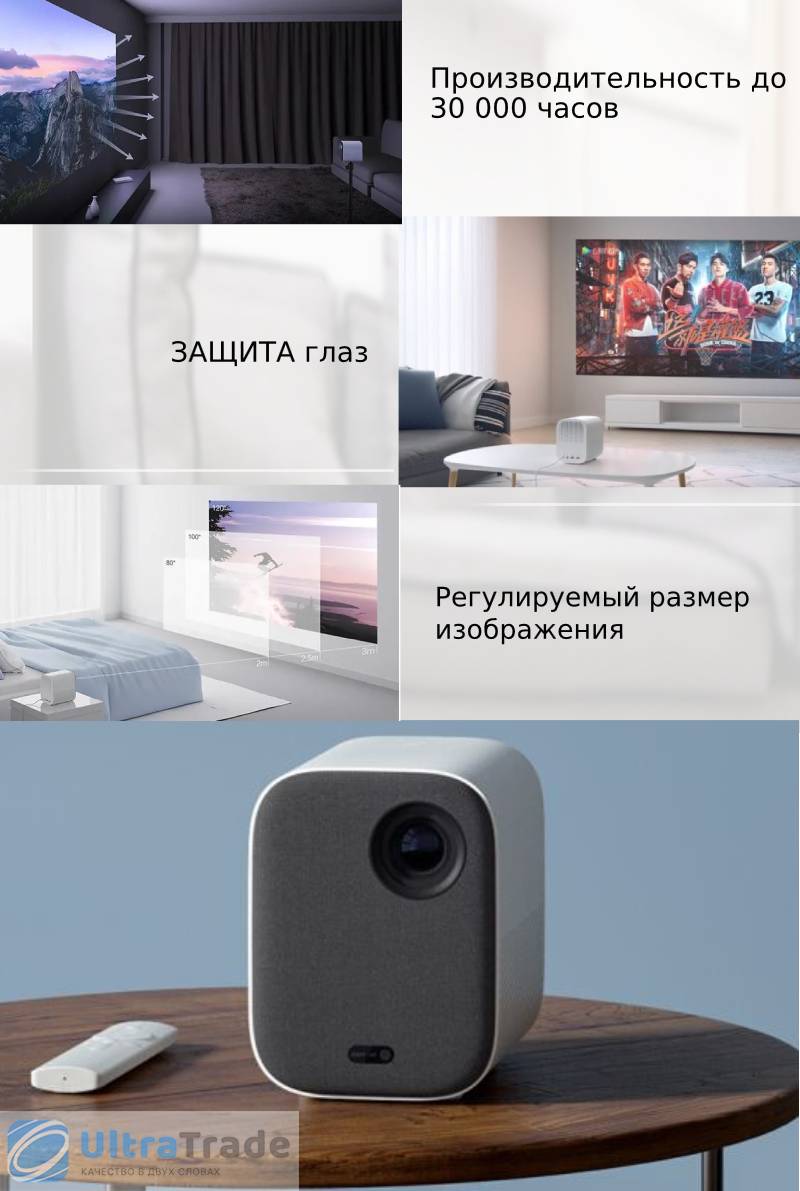Лазерный проектор Xiaomi Mijia Home Projector Lite White (MJJGTYDS02FM) (Русское меню)