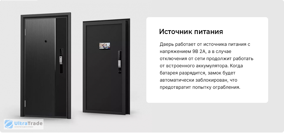 Умная дверь открытие слева Xiaomi Xiaobai Smart Door H1 Left Outside Open  Black (2050х1160mm) купить по цене 179 000 руб. в интернет-магазине  UltraTrade