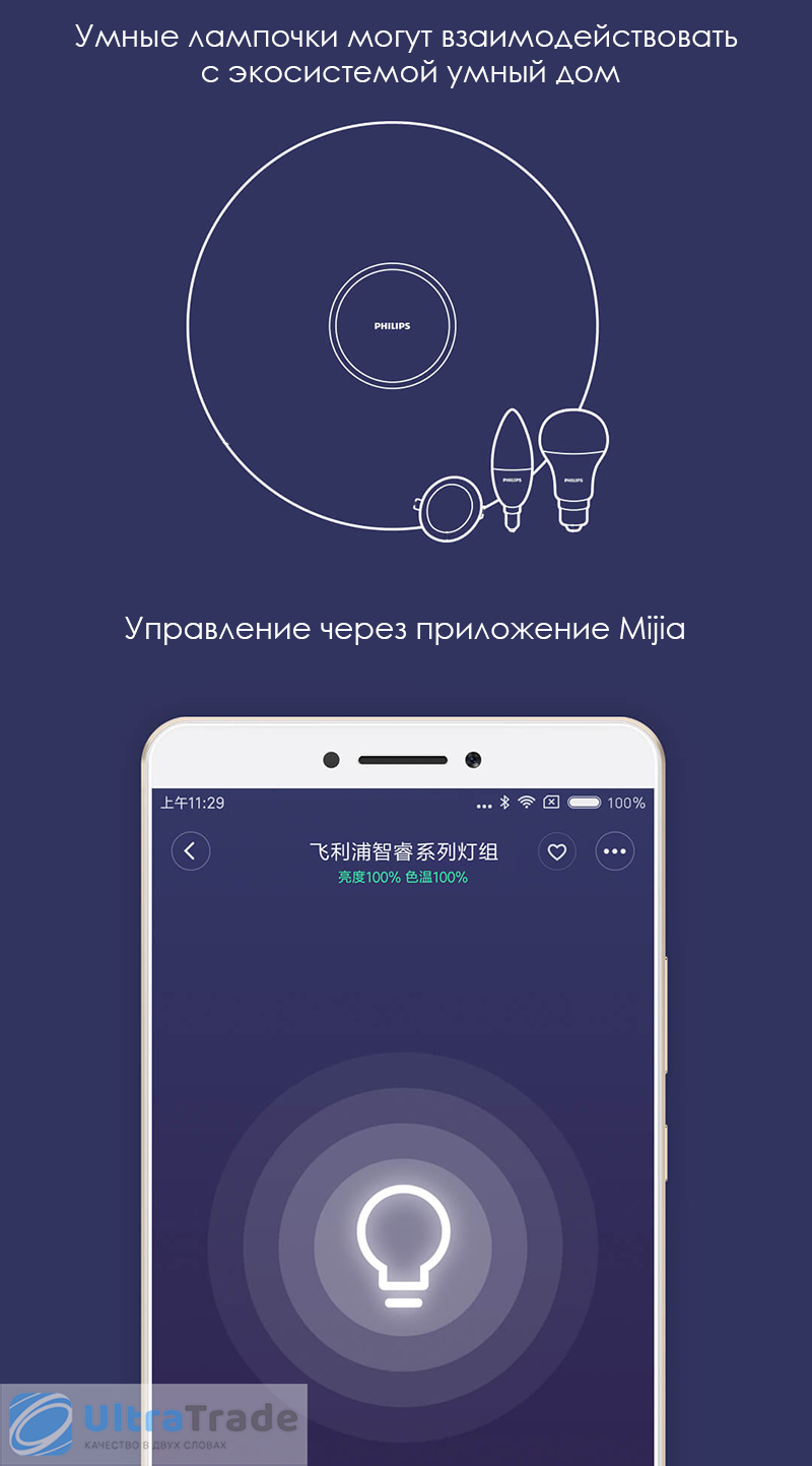 Розумна лампочка Xiaomi Philips Smart E14 LED Candle Bulb Matte Version (9290018615)