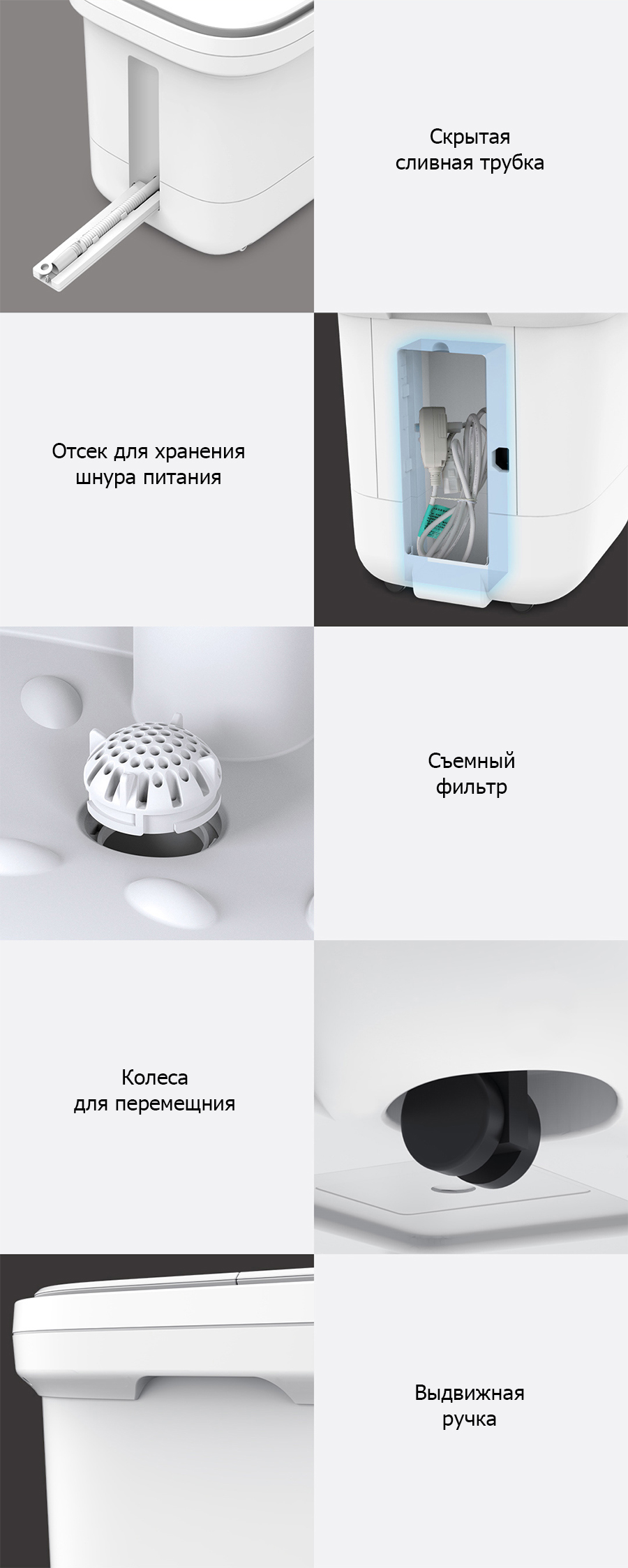 Умная ванна для ног Xiaomi Hith Smart Foot Bath Q1 Wired Edition
