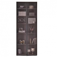 Шкаф Xiaomi Linsy A Double-Door Aluminum Frame Locker Warm Сoffee Wood Grain/Black (TV9G-A)