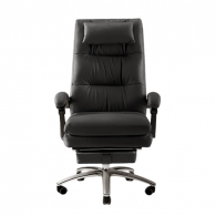 Офисное кресло с подставкой для ног Xiaomi HBADA Computer Chair Home Leather Boss Chair R3 Pro Black (HDNY112BGA)