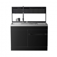 Модульная кухонная мойка с посудомоечной машиной Xiaomi Mensarjor Integrated Sink Nebula S Series 1100mm Stainless Steel Double Tank Flagship Model (версия с ультразвуковой очисткой и очистителем воды 600G) (JJS-S110U-DW)