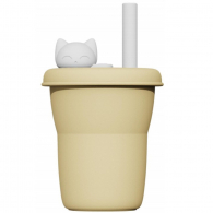Силиконовый стакан Jordan Judy Silicone Сup Kitten 480 ml Yellow (KT054)