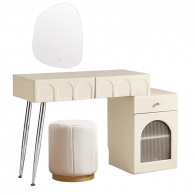 Комплект Туалетный столик зеркало и пуф Xiaomi Linsy Set Of Dressing Table, Mirror And Pouf In Cream Style (TO4C-A+02-A+JF2H-A)