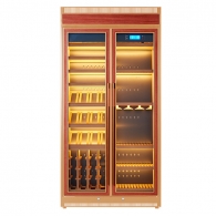 Винный шкаф с постоянной температурой и воздушным охлаждением Vinocave Wine Cabinet With Constant Temperature Mahogany/Rose Gold (JC-600A)