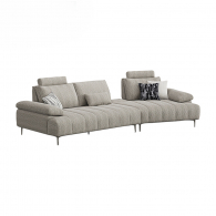 Угловой диван с регулируемой спинкой Xiaomi Linsy Left Chaise Sofa With Adjustable Backrest 3340 mm Gray (BS803-A)