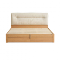 Двуспальная кровать с ящиками для хранения Xiaomi Linsy Standard Bed High-Box Version With Foot Drawer 1.8 m Wood Color (UB10A-O) (без матраса)