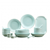 Набор керамической посуды Xiaomi Bu Dong New Chinese Celadon Gold-Edged Tableware Set 26 приборов