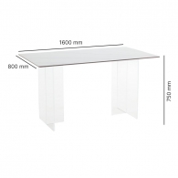 Обеденный стол Xiaomi 8H Jun Suspended Rock Slab Dining Table Wabi-Sabi White 1.6 m (YB8)