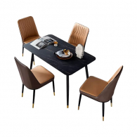 Комплект обеденной мебели Стол 1.2 м и 4 стула Xiaomi Lin's Wood Light Luxury Table and Four Chairs Black (JI1R-C+LS073S4-A)