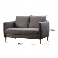 Двухместный модульный диван Xiaomi 8H Panda Zero Pressure Combination Sofa Double Seat Dark Grey (B1CS)