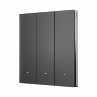 Умный выключатель трехклавишный с нулевой линией Xiaomi Linptech Ultra-Thin Glass Panel Smart Switch Zero Fire Gray (E3 Pro)