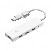 Адаптер-хаб Xiaomi Multifunctional HUB 4-in-1 Dual Head Splitter Type-C/USB3.0 to 4xUSB3.0+DC IN (XMSTFXQ01YM)