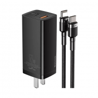 Сетевое зарядное устройство Baseus GaN Mini Quick Charger C+U 45W CH Black