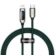 Кабель Baseus Display Fast Charging Data Cable Type-C to Lightning 20W 2m Green (CATLSK-A06)