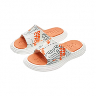 Шлепанцы Xiaomi UTUNE Soft Thick Bottom Slippers White/Orange Printed (XT863) размер 37-38