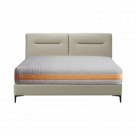 Двуспальная кровать с латексным матрасом Xiaomi 8H Sugar Fashion Soft Leather Soft Bed 1.5m Sky Grey (JMP5+TT)