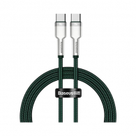 Кабель Baseus Cafule Series Metal Data Cable Type-C to Type-C 100W 1m Green (CATJK-C06)