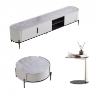 Комплект журнальный столик, приставной столик и тумба под телевизор 200 см Xiaomi Linsy Set Of Coffee Table, Side Table And TV Stand (NV2L-B1+ NV1J-B1+ NV1M-B)