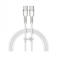 Кабель Baseus Cafule Series Metal Data Cable Type-C to Type-C 100W 2m White (CATJK-D02)