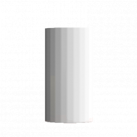 Прямая ваза с глазурью Geometry Bright Glazed Corrugated Straight Vase White Small (HF-JHZHPX01)