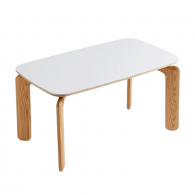 Обеденный стол со столешницей из керамогранита Xiaomi Linsy Oak Dining Table 1.4 m Log Color/White (LS384R1-A)