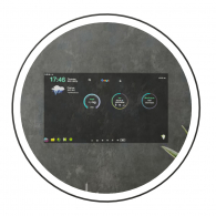 Умное зеркало с сенсорным экраном и Алисой YouSmart Round Smart Touch Screen Mirror 700mm (3007W-L-70-A) (Уценка)