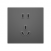 Умная розетка Xiaomi Linptech Ultra-Thin Glass Panel Smart Wall Socket Five Holes E3 Pro Gray (NPE3PA)