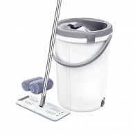 Швабра и ведро c системой очистки Xiaomi Mayflower Round Bucket Flat Double Scratch Mop Set + 2 насадки для швабры (WYH-PB99)