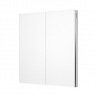 Умный выключатель двухклавишный с нулевой линией Xiaomi Linptech Ultra-Thin Glass Panel Smart Switch Zero Fire White (E3 Pro)