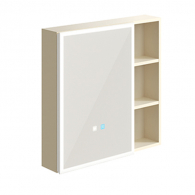 Умное зеркало для ванной комнаты Xiaomi HiGold Smart Sensor Mirror Cabinet Wood Cream 680 mm (умное зеркало + настенный шкаф)