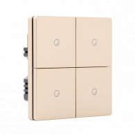 Умный настенный выключатель Xiaomi Ptxzn Smart Switch A6 Gold (четырехклавишный с нулевой линией)