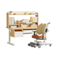 Набор детской мебели стол 1.2 m и стул Xiaomi Igrow Solid Wood Core Liftable Study Desk and Chair Set Beige (Changjie 8pro + 9pro)
