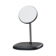 Беспроводное зарядное устройство Baseus Swan Magnetic Desktop Bracket Wireless Charger For iPhone 12 Standard Version 15W Black (BS-W519)