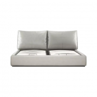 Двуспальная кровать с подъемным механизмом Xiaomi Yang Zi Look Souffle Leather Storage Bed 1.8 m Light Grey