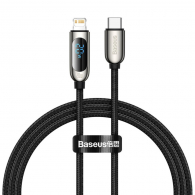 Кабель Baseus Display Fast Charging Data Cable Type-C to Lightning 20W 1m Black (CATLSK-01)