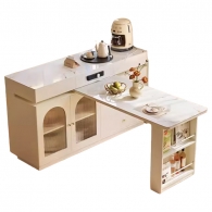 Обеденный выдвижной стол со столешницей из керамогранита 1.84-2.10 м  Xiaomi Linsy Pull-Out Dining Table Cream Color (RM2T-A+NU1T-A)