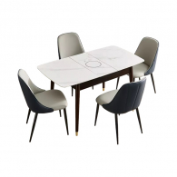 Комплект обеденной мебели Стол с индукционной варочной панелью и 4 стула Xiaomi Linsy Industry Intelligent Telescopic Induction Cooker Slate Dining Table and Chair (YP1R-A+LS518S8-A)