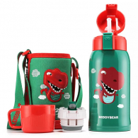Детский термос Xiaomi Beddybear Double Cover Children Mug 600ml Dinosaur