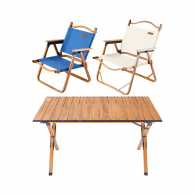Набор мебели для пикника 2 стула и стол Xiaomi 8H Outdoor Picnic Camping Folding Table and Chairs Small Blue/ Medium Beige Set