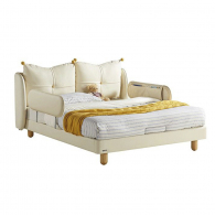 Детская кровать с бортиками Xiaomi Linsy Eco-Leather Children's Bed 1.2 m Off-White (BC359-A+BC359-C) (без матраса)