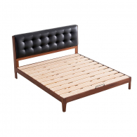 Двуспальная кровать Xiaomi Linsy Nordic Solid Wood Double Bed Walnut/Black 1.8 m (RQ6A-A) (без матраса)
