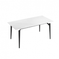 Обеденный стол со столешницей из керамогранита Xiaomi Linsy Dining Table 1.4 m White/Black (LS403R2-B)