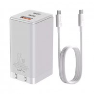 Сетевое зарядное устройство Baseus GaN3 Pro Quick Charger 2C+U 65W CH White (CCGAN65UC)