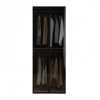 Шкаф Xiaomi Linsy Two-Door Аluminum Frame Wardrobe Coffee 790 mm White /Grey (TV2D-A)
