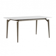 Обеденный стол со столешницей из керамогранита Xiaomi Linsy Dining Table 1.4 m White/Grey (LS403R2-A)
